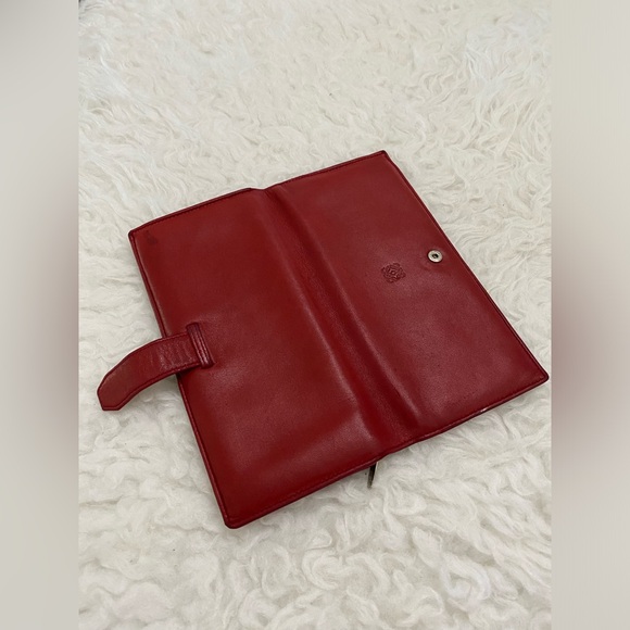 Loewe Anagram Embossed Wallet Red - Picture 12 of 15